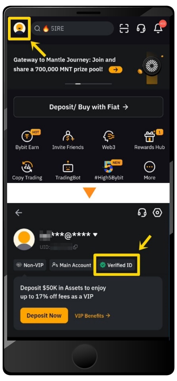 KYC 인증 화면 예시